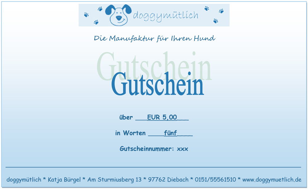 Gutschein 5 Euro