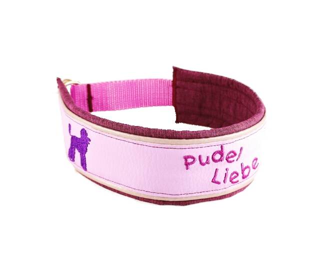 Halsband Pudel  violett/flieder "Pudel Liebe"