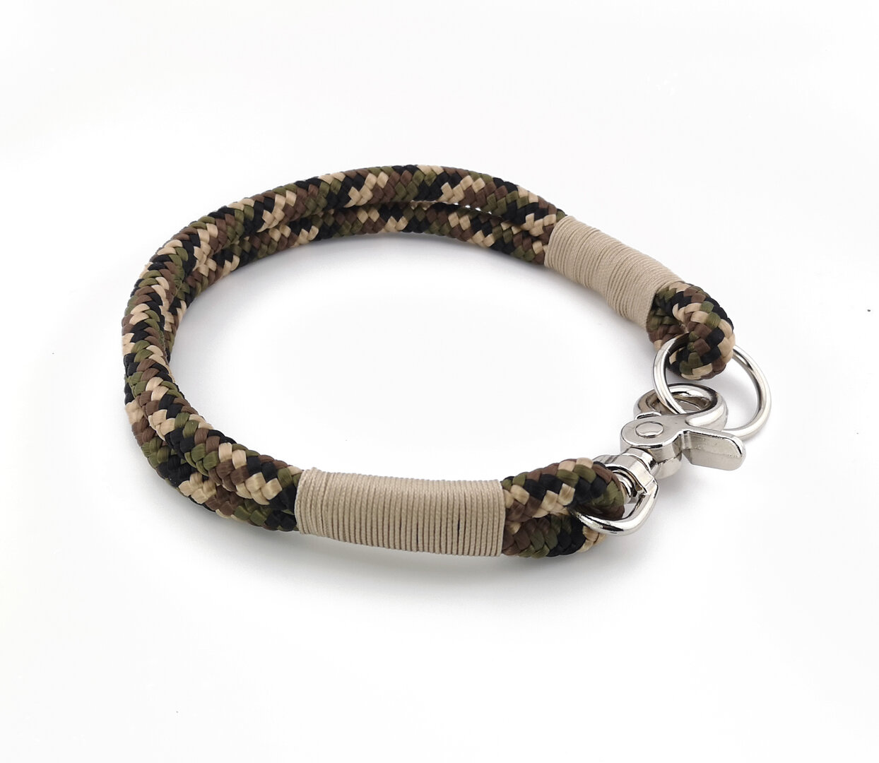 Tau-Halsband camouflage mit sandfarbener Takelung