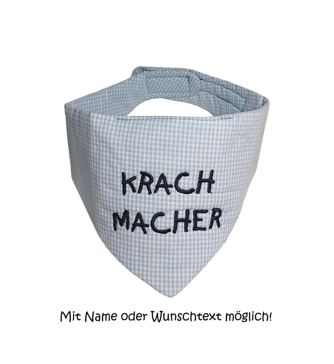 Halstuch hellblau kariert "Krachmacher"